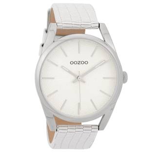 ΡΟΛΟΙ OOZOO  C9580 OOZOO Timepieces White Leather Strap