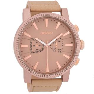 ΡΟΛΟΙ OOZOO  C9646 OOZOO Timepieces Beige Leather Strap