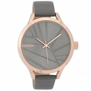 ΡΟΛΟΙ OOZOO C9683 OOZOO Timepieces Grey Leather Strap