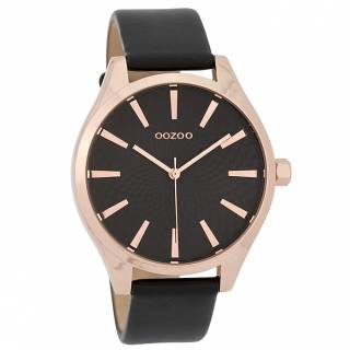 ΡΟΛΟΙ OOZOO  C9689 OOZOO Timepieces Black Leather Strap