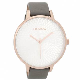 ΡΟΛΟΙ OOZOO C9726 OOZOO Timepieces Grey Leather Strap