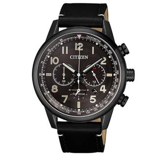 ΡΟΛΟΙ  CITIZEN CA4425-28E CITIZEN Eco-Drive Chronograph Black Leather Strap