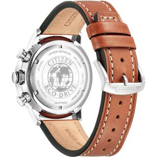 ΡΟΛΟΙ  CITIZEN  CA4470-15X CITIZEN Eco-Drive Chronograph Brown Leather Strap