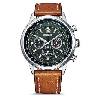 ΡΟΛΟΙ  CITIZEN  CA4470-15X CITIZEN Eco-Drive Chronograph Brown Leather Strap