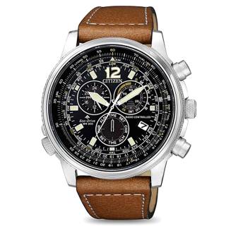 ΡΟΛΟΙ CITIZEN  CB5860-27E CITIZEN Promaster Eco-drive Chronograph Brown Leather Strap