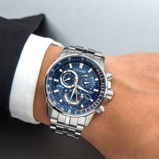 ΡΟΛΟΙ  CITIZEN  CB5880-54L CITIZEN Eco-Drive RadioControlled Chronograph Silver Stainless Steel Bracelet