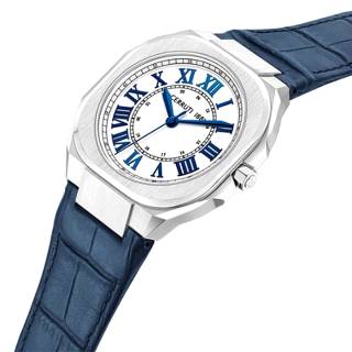 ΡΟΛΟΙ CERRUTI  CIWGA0050101 CERRUTI Leadri Blue Leather Strap