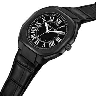 ΡΟΛΟΙ CERRUTI  CIWGA0050102 CERRUTI Leadri Black Leather Strap