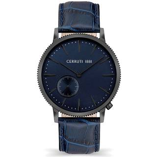 ΡΟΛΟΙ CERRUTI  CIWGA2111503 CERRUTI Carano Blue Leather Strap