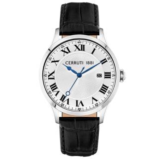 ΡΟΛΟΙ CERRUTI CIWGB2114102 CERRUTI Torcegno Black Leather Strap