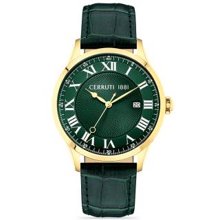 ΡΟΛΟΙ CERRUTI CIWGB2114103 CERRUTI Torcegno Green Leather Strap