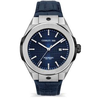 ΡΟΛΟΙ CERRUTI  CIWGB2116803 CERRUTI Ruscello Slim Blue Leather Strap