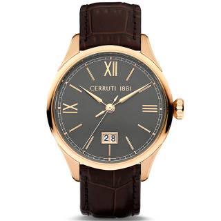 ΡΟΛΟΙ CERRUTI CIWGB2205802 CERRUTI Farneto Brown Leather Strap