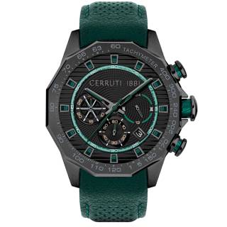 ΡΟΛΟΙ CERRUTI CIWGC2114001 CERRUTI Molveno Green Leather Strap