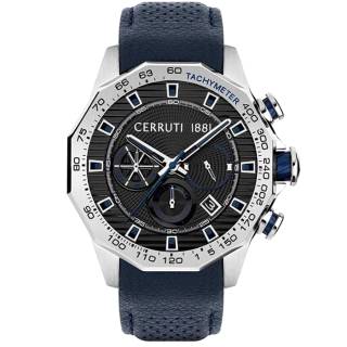 ΡΟΛΟΙ CERRUTI CIWGC2114002 CERRUTI Molveno Blue Leather Strap