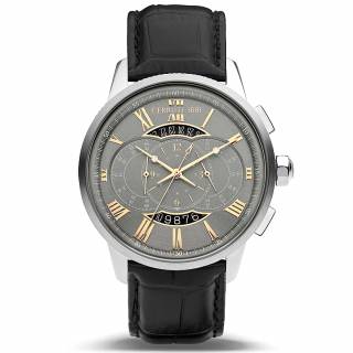 ΡΟΛΟΙ CERRUTI CIWGC2206401 CERRUTI Mucciano Chronograph  Black Leather Strap