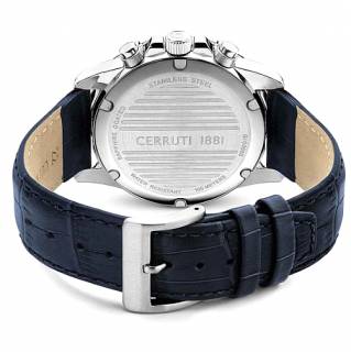 ΡΟΛΟΙ CERRUTI  CIWGC2224401 CERRUTI Manciano Chronograph Blue Leather Strap