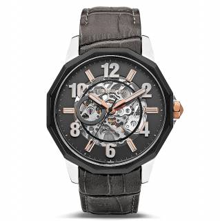 ΡΟΛΟΙ CERRUTI CIWGE2206303 CERRUTI Molveno Automatic Black Leather Strap