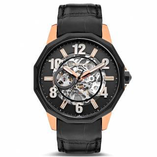 ΡΟΛΟΙ CERRUTI CIWGE2206304 CERRUTI Molveno Automatic Black Leather Strap