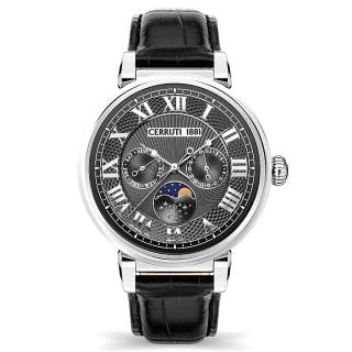 ΡΟΛΟΙ CERRUTI CIWGF2111404 CERRUTI Mezzano Black Leather Strap