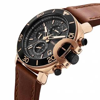 ΡΟΛΟΙ CERRUTI  CIWGF2224503 CERRUTI Positano Chronograph Brown Leather Strap