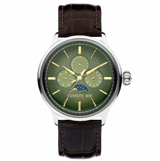 ΡΟΛΟΙ CERRUTI CIWGF2224602 CERRUTI Dervio Brown Leather Strap