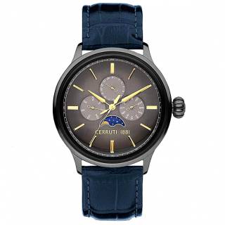 ΡΟΛΟΙ CERRUTI CIWGF2224603 CERRUTI Dervio Blue Leather Strap