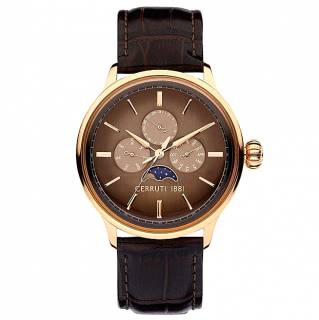 ΡΟΛΟΙ CERRUTI CIWGF2224604 CERRUTI Dervio Brown Leather Strap