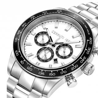 ΡΟΛΟΙ CERRUTI  CIWGI0028302 CERRUTI Turchino Chronograph Silver Stainless Steel Bracelet