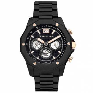 ΡΟΛΟΙ CERRUTI CIWGI2207402 CERRUTI Molveno Chronograph Black Stainless Steel Bracelet