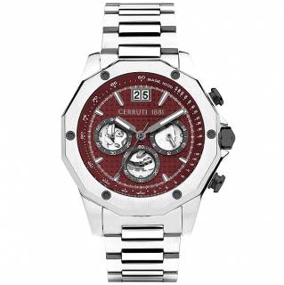 ΡΟΛΟΙ CERRUTI CIWGI2207405 CERRUTI Molveno Chronograph Silver Stainless Steel Bracelet