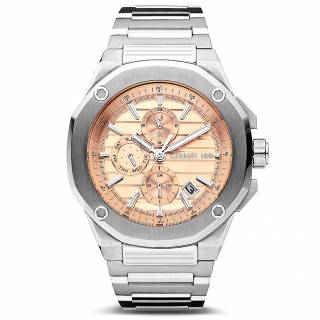 ΡΟΛΟΙ CERRUTI CIWGK2206912 CERRUTI Razzuolo Dual Time Silver Stainless Steel Bracelet