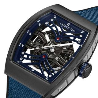 ΡΟΛΟΙ CERRUTI   CIWGN0019505 CERRUTI Calliano Blue Combined Materials Strap