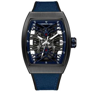 ΡΟΛΟΙ CERRUTI   CIWGN0019505 CERRUTI Calliano Blue Combined Materials Strap