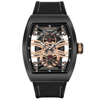 ΡΟΛΟΙ CERRUTI CIWGN2113401 CERRUTI Calliano Black Rubber Strap