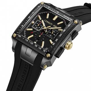 ΡΟΛΟΙ CERRUTI  CIWGO0018811 CERRUTI Odissea Chronograph Black Silicone Strap