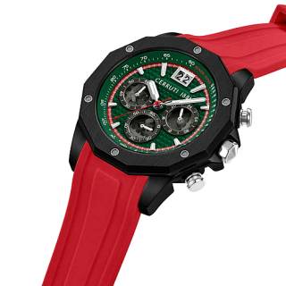 ΡΟΛΟΙ CERRUTI  CIWGO0019102 CERRUTI Molveno Chronograph Red Silicone Strap