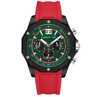 ΡΟΛΟΙ CERRUTI  CIWGO0019102 CERRUTI Molveno Chronograph Red Silicone Strap