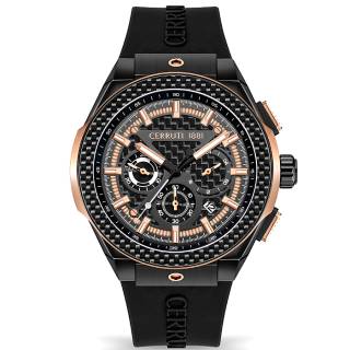 ΡΟΛΟΙ CERRUTI  CIWGO2112002 CERRUTI Ruscello Black Silicone Strap