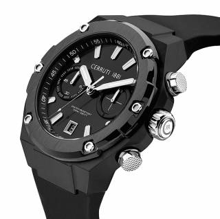 ΡΟΛΟΙ CERRUTI CIWGO2206105 CERRUTI Lucardo Multifunction  Black Silicone Strap