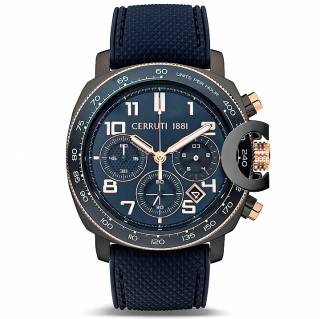 ΡΟΛΟΙ CERRUTI CIWGO2206801 CERRUTI Positano Chronograph  Blue Silicone Strap