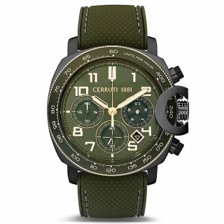 ΡΟΛΟΙ CERRUTI CIWGO2206803 CERRUTI Positano Chronograph  Green Silicone Strap