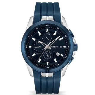 ΡΟΛΟΙ CERRUTI CIWGQ2108801 CERRUTI Turchino Chronograph Blue Silicone Strap