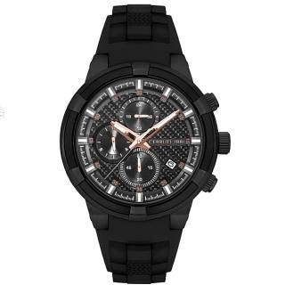 ΡΟΛΟΙ CERRUTI CIWGQ2109003 CERRUTI Avisio Chronograph Black Silicone Strap