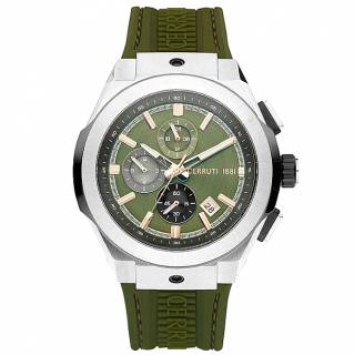 ΡΟΛΟΙ CERRUTI CIWGQ2224002 CERRUTI Ruscello Chronograph Green Silicone Strap