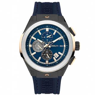 ΡΟΛΟΙ CERRUTI CIWGQ2224003 CERRUTI Ruscello Chronograph Blue Silicone Strap