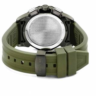 ΡΟΛΟΙ CERRUTI  CIWGQ2224104 CERRUTI Molveno Dual Time Green Silicone Strap