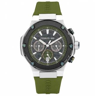 ΡΟΛΟΙ CERRUTI CIWGQ2224301 CERRUTI Lucardo Chronograph Green Silicone Strap