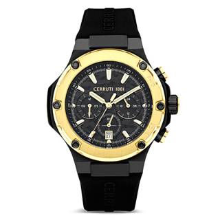 ΡΟΛΟΙ CERRUTI CIWGQ2224306 CERRUTI Lucardo Chronograph Black Silicone Strap