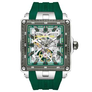 ΡΟΛΟΙ CERRUTI  CIWGR0053702 CERRUTI Odissea Automatic Green Silicone Strap